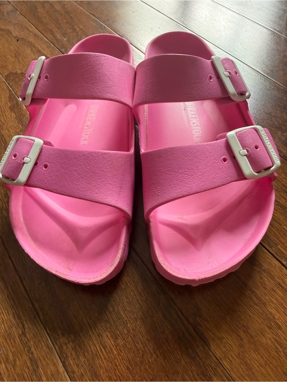 Birkenstock women’s Pink Double-Buckle EVA Sandals size EU 38 /7 US women’s - Picture 6 of 8